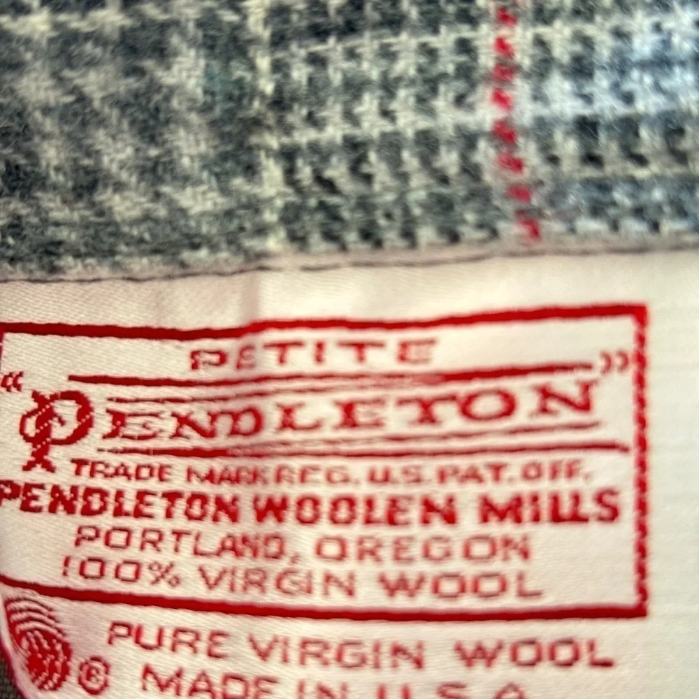 VTG Pendleton Plaid Wool Midi Skirt Womens 12P Lined Pleaded Pockets Made in USA